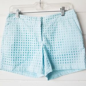 Fleur Bleue light blue eyelet shorts 100% cotton 4